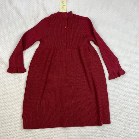NWT Vignette Sonya Dress Girls Size 8 Deep Red Comfy Cozy $52 - Picture 5 of 7